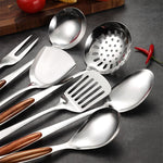 Kitchen Utensil Set Stainless Steel Ergonomic Handles Dishwasher-Safe