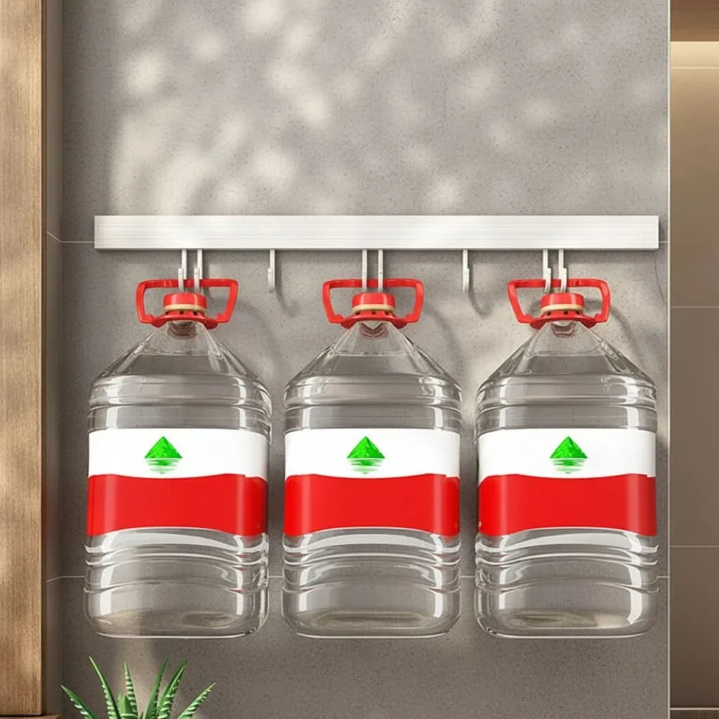 Kitchen Wall Rack No-Drill Rust-Resistant Coated Metal