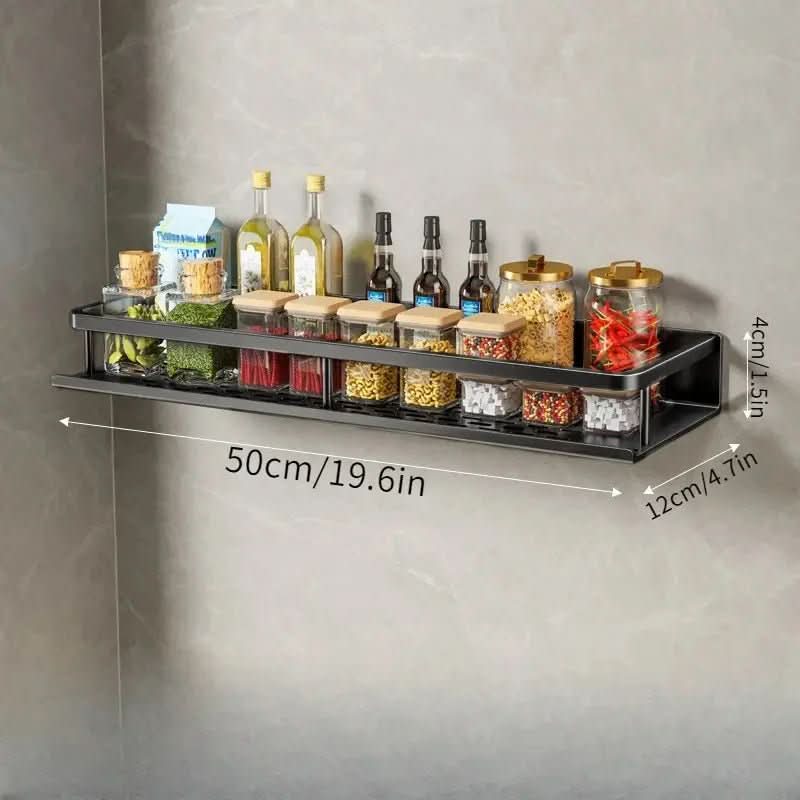 Kitchen Wall Shelf Powder-Coated Steel Space-Saving Storage Organizer