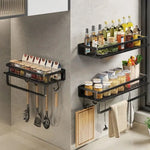 Kitchen Wall Shelf Powder-Coated Steel Space-Saving Storage Organizer