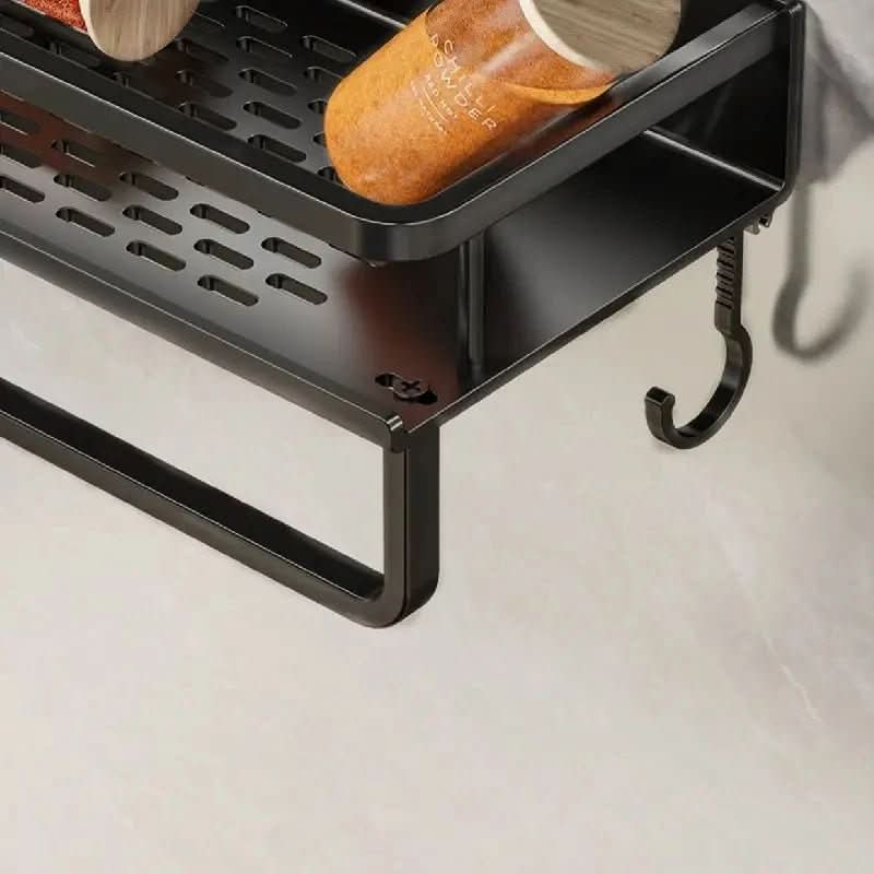 Kitchen Wall Shelf Powder-Coated Steel Space-Saving Storage Organizer
