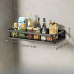 Kitchen Wall Shelf Powder-Coated Steel Space-Saving Storage Organizer