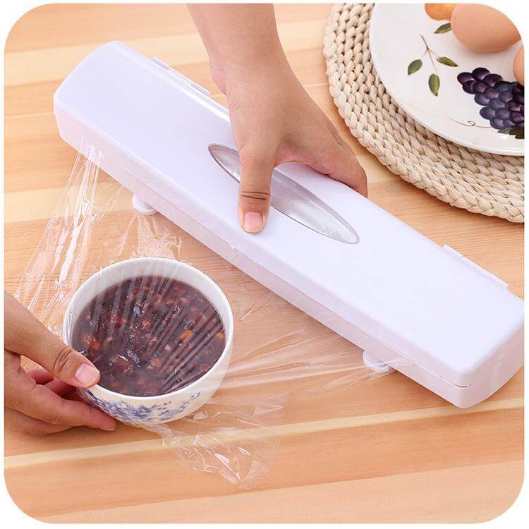 Kitchen Wrap Dispenser Easy-Load Universal Cutter