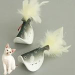 Kitten Teaser Wand Catnip-Infused Feather & Bell 2 Pack