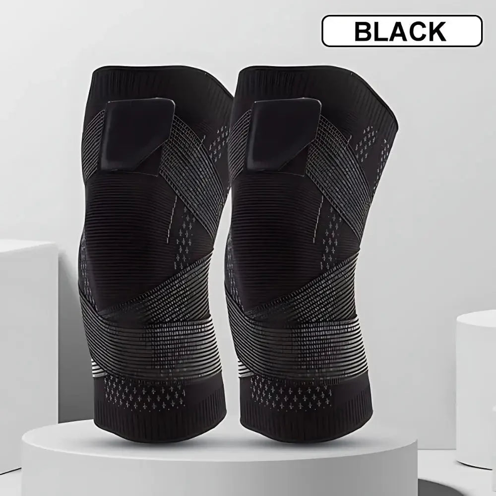 Knee Compression Brace Breathable Nylon Adjustable Straps & Anti-Slip