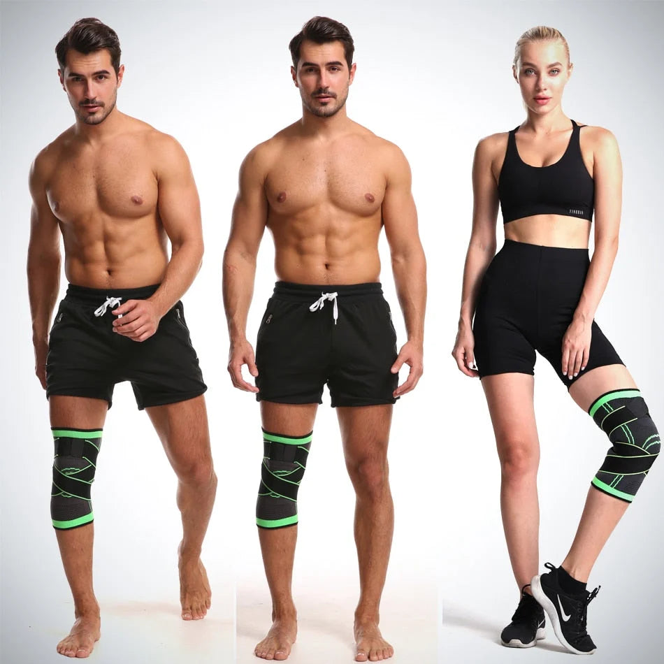 Knee Compression Sleeve Ergonomic Stabilizing Support Breathable Fabric