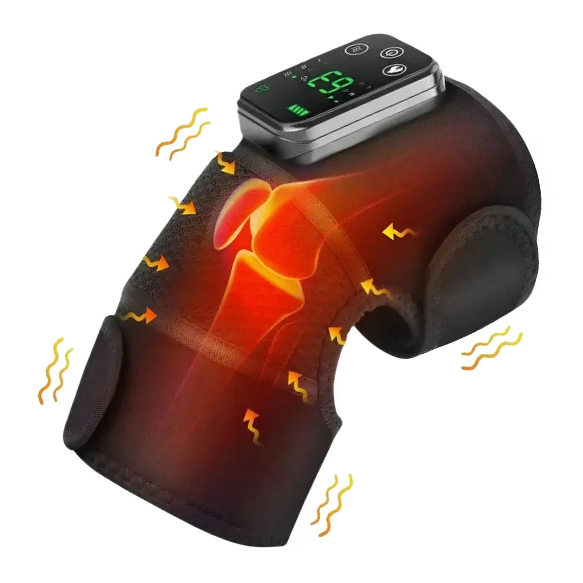Knee Massager Brace Heat & Vibration Cordless Rechargeable