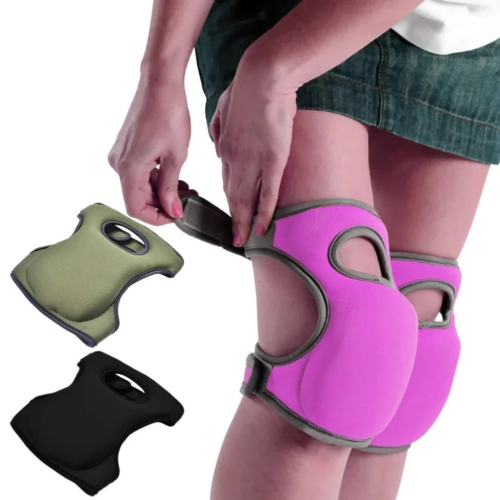 Knee Pads High-Density Foam Adjustable Straps Water-Resistant