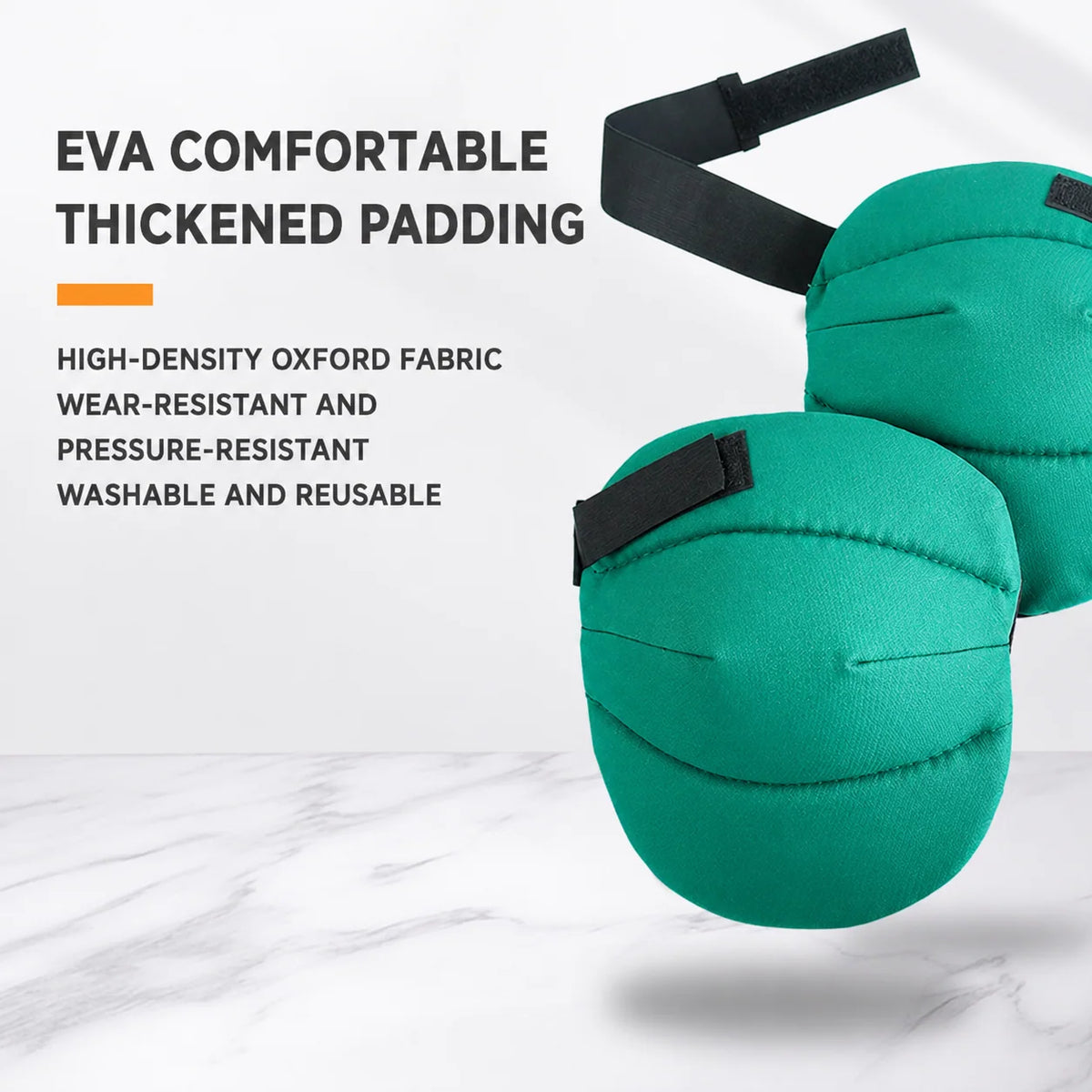 Knee Pads Thick Foam Cushioning Adjustable Straps Lightweight Pair