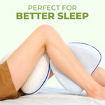 Knee Pillow Ergonomic Memory Foam Adjustable Strap