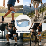 Knee Support Strap Adjustable Breathable V-Shaped Silicone Pad