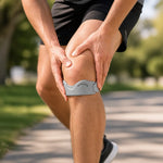 Knee Support Strap Adjustable Breathable V-Shaped Silicone Pad