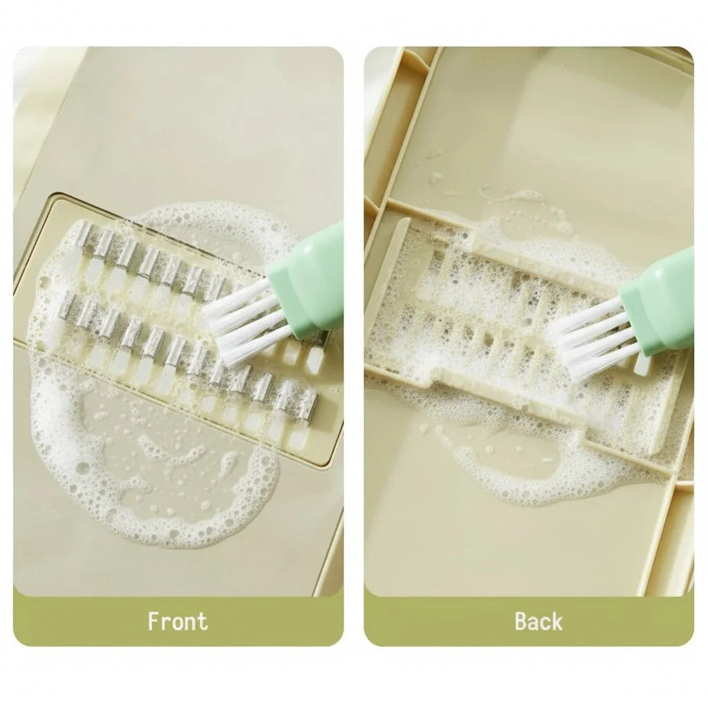 Knife Cleaning Brush Double-Sided Magnetic Guide
