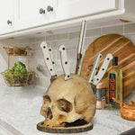 Knife Holder Gothic Skull Design Countertop Organizer