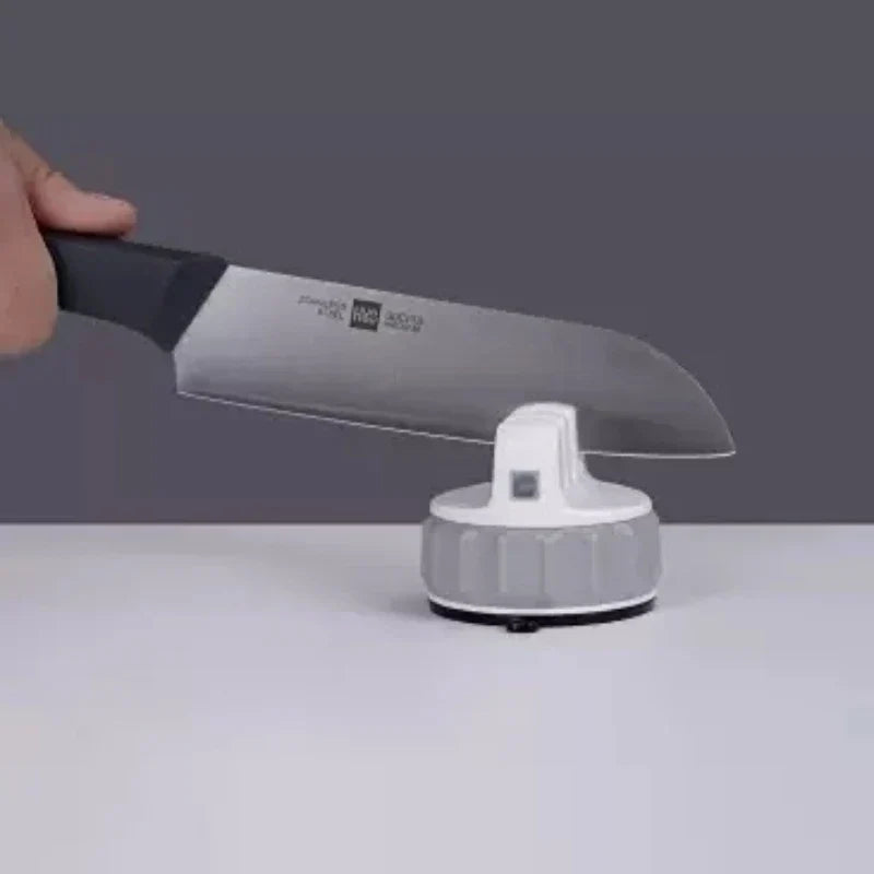 Knife Sharpener Triple Wheel Dual-Grit Suction Base