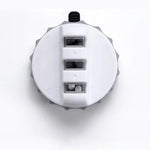 Knife Sharpener Triple Wheel Dual-Grit Suction Base