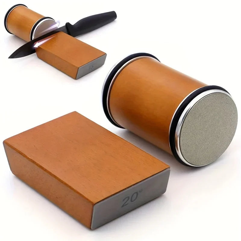Knife Sharpening Stone Set Diamond Surface Magnetic Angle Guide