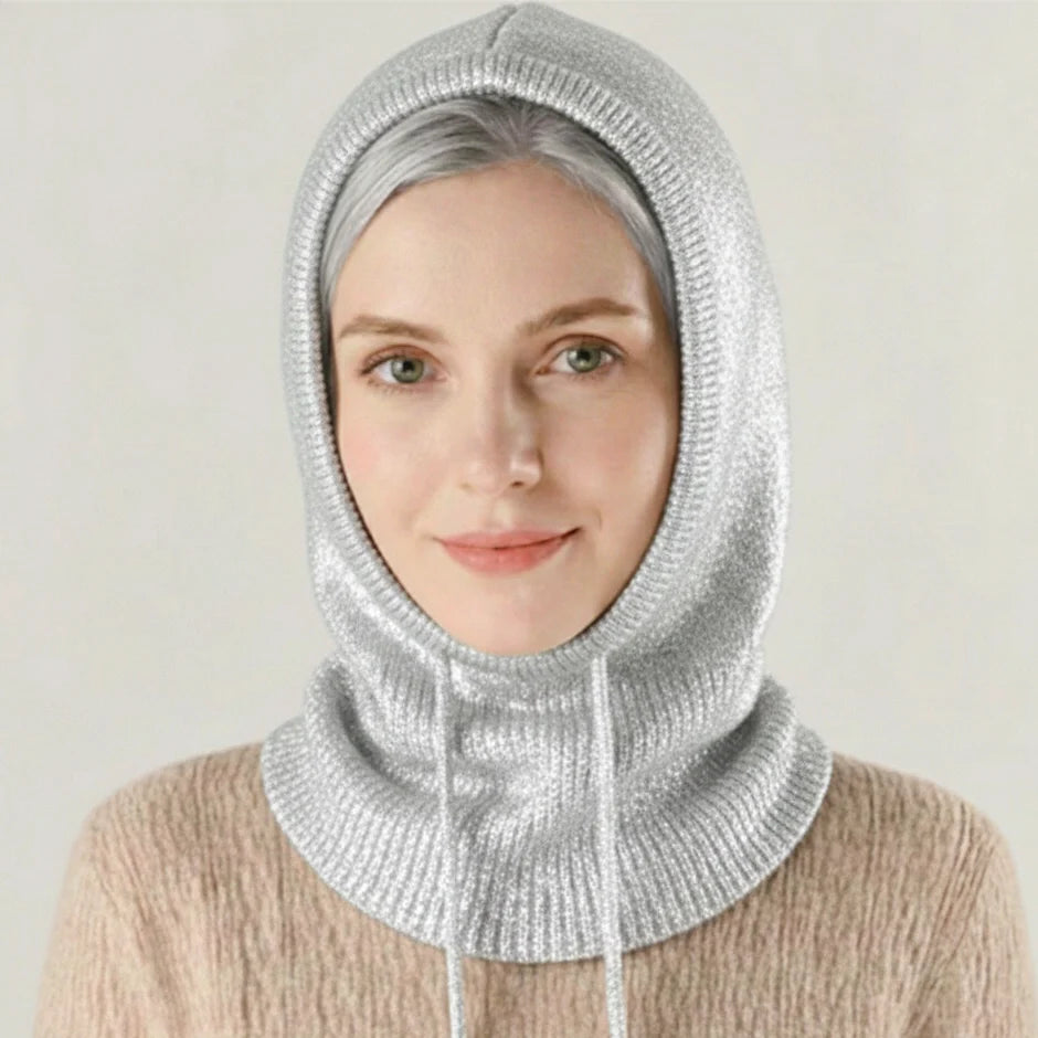 Knit Beanie Cashmere Blend Adjustable Drawstring Fit