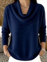 Knit Pullover Sweater Thick Warm Loose Fit Long Sleeve