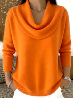 Knit Pullover Sweater Thick Warm Loose Fit Long Sleeve
