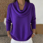 Knit Pullover Sweater Thick Warm Loose Fit Long Sleeve