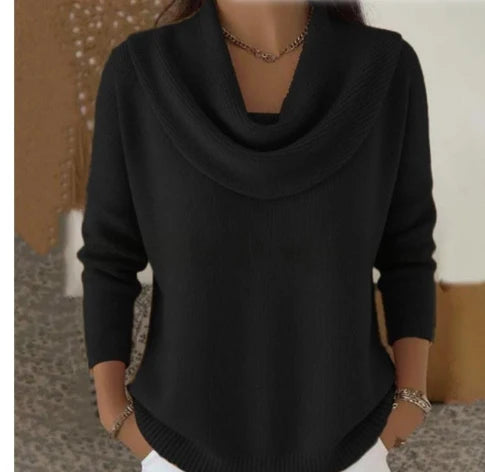 Knit Pullover Sweater Thick Warm Loose Fit Long Sleeve