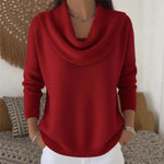 Knit Pullover Sweater Thick Warm Loose Fit Long Sleeve