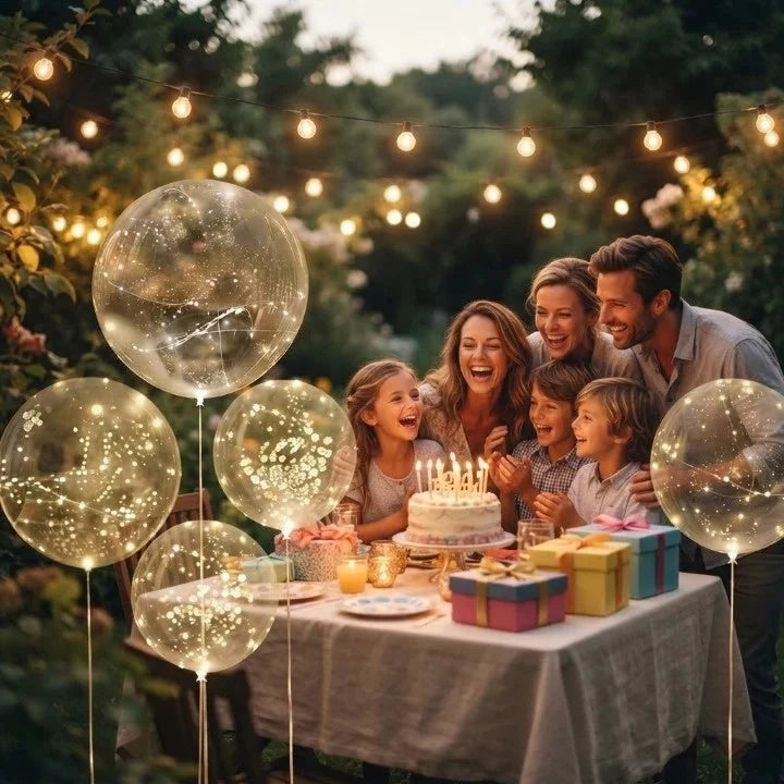 LED Balloons Warm White Glow Latex-Free Set of 10
