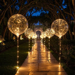 LED Balloons Warm White Glow Reusable Set of 10
