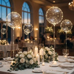 LED Balloons Warm White Glow Reusable Set of 10