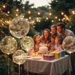 LED Balloons Warm White Glow Reusable Set of 10