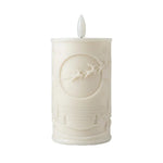 LED Candle Fir Tree & Snowflake Relief Battery-Operated Adjustable Timer