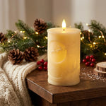 LED Candle Wax-Effect Flicker Battery-Operated Adjustable Timer