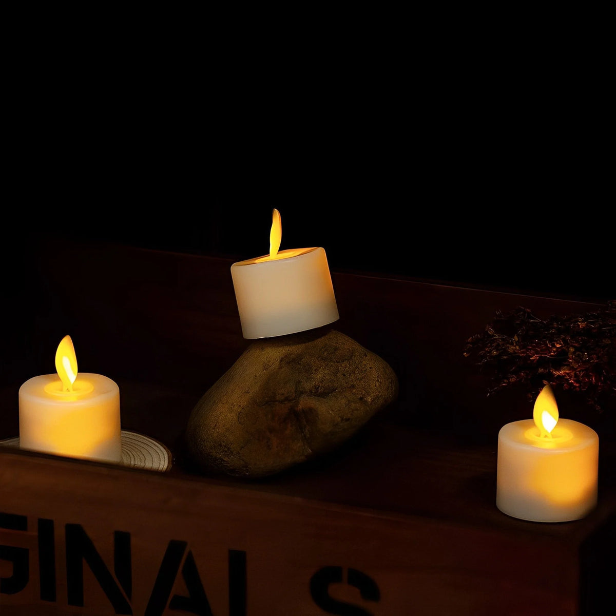 LED Candles Moving Flame Remote Control & Timer