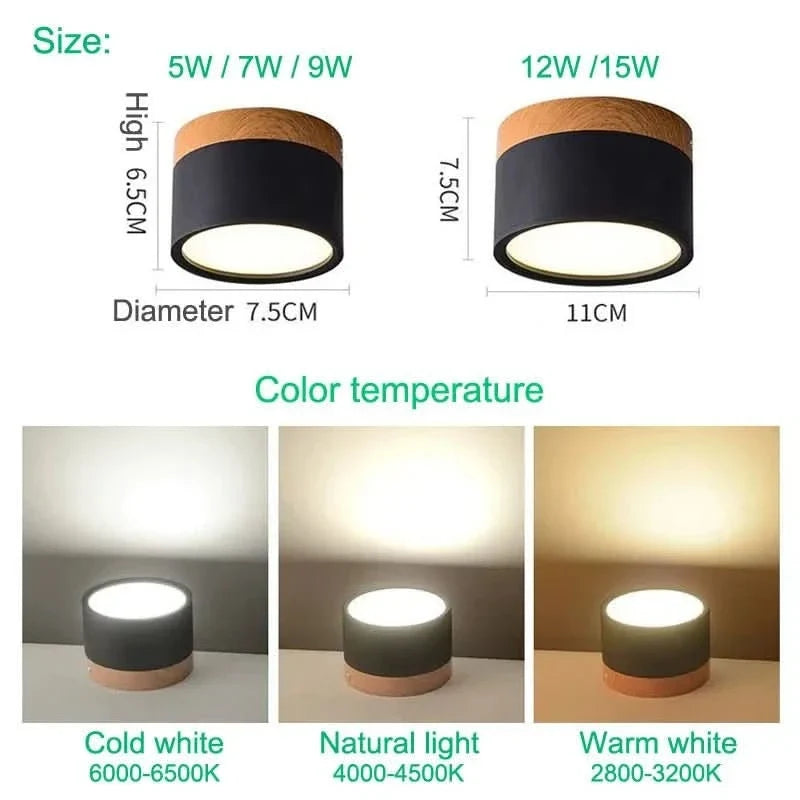 LED Ceiling Light Dimmable Aluminum Nordic Design