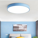 LED Ceiling Light Macaron Shape With Wood Accent