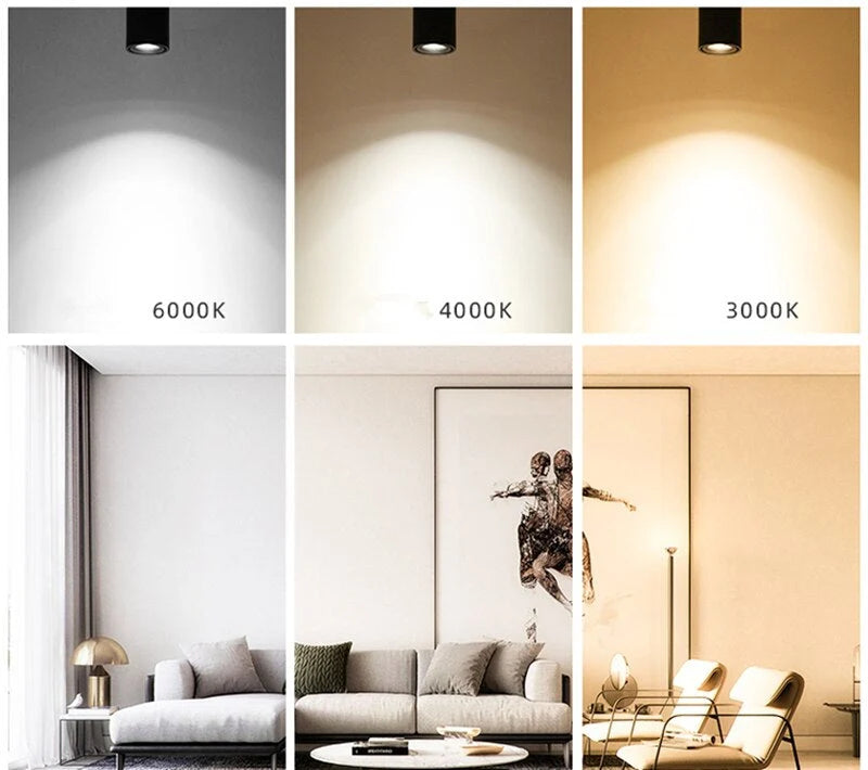 LED Ceiling Spotlight Adjustable Tilt & Rotation Aluminum