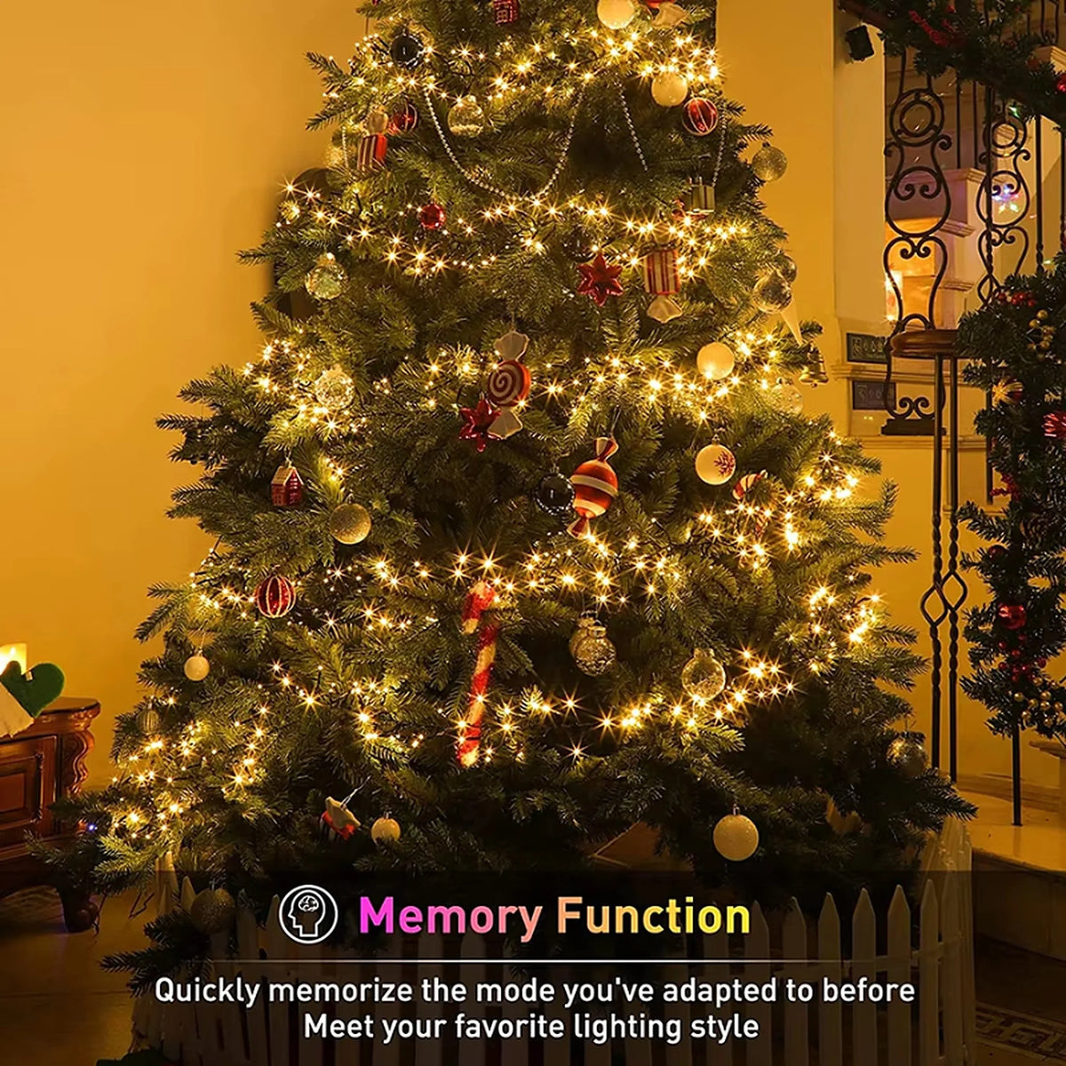 LED Cluster String Lights Dense Dimmable Remote-Controlled Indoor Outdoor Use