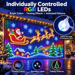 LED Curtain Lights App-Controlled 400 Individually Controllable LEDs
