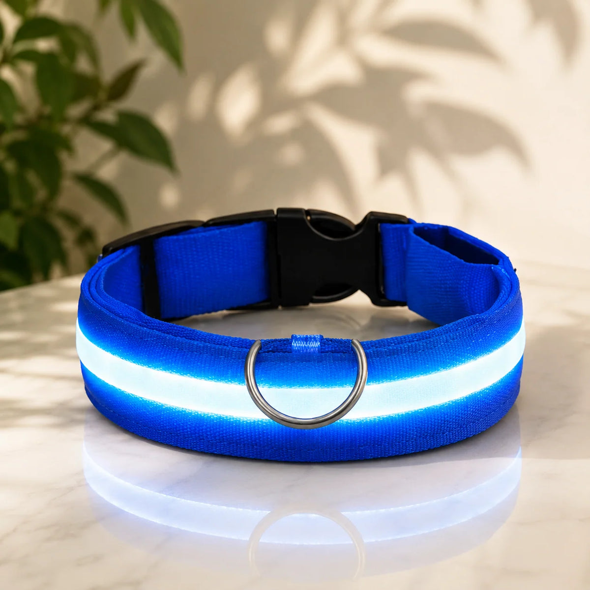 LED Dog Collar USB Rechargeable Three Light Modes Water-Resistant