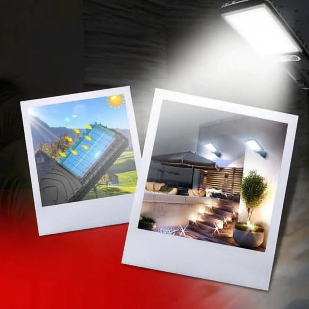 LED Floodlight Solar-Powered Motion Sensor Waterproof