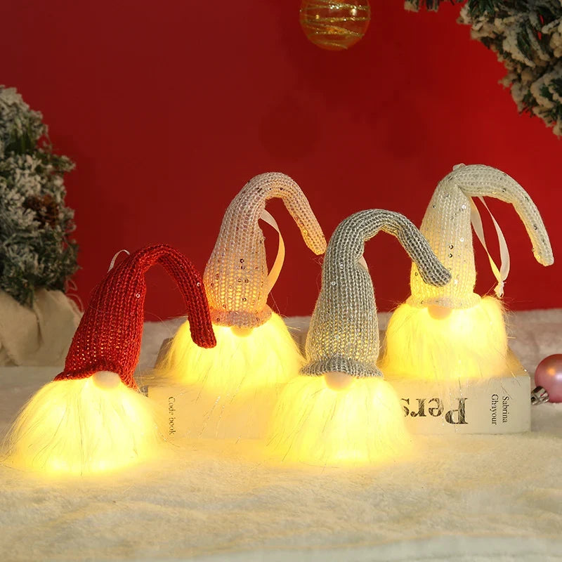 LED Hanging Decoration Glittering Santa Hat Indoor & Outdoor