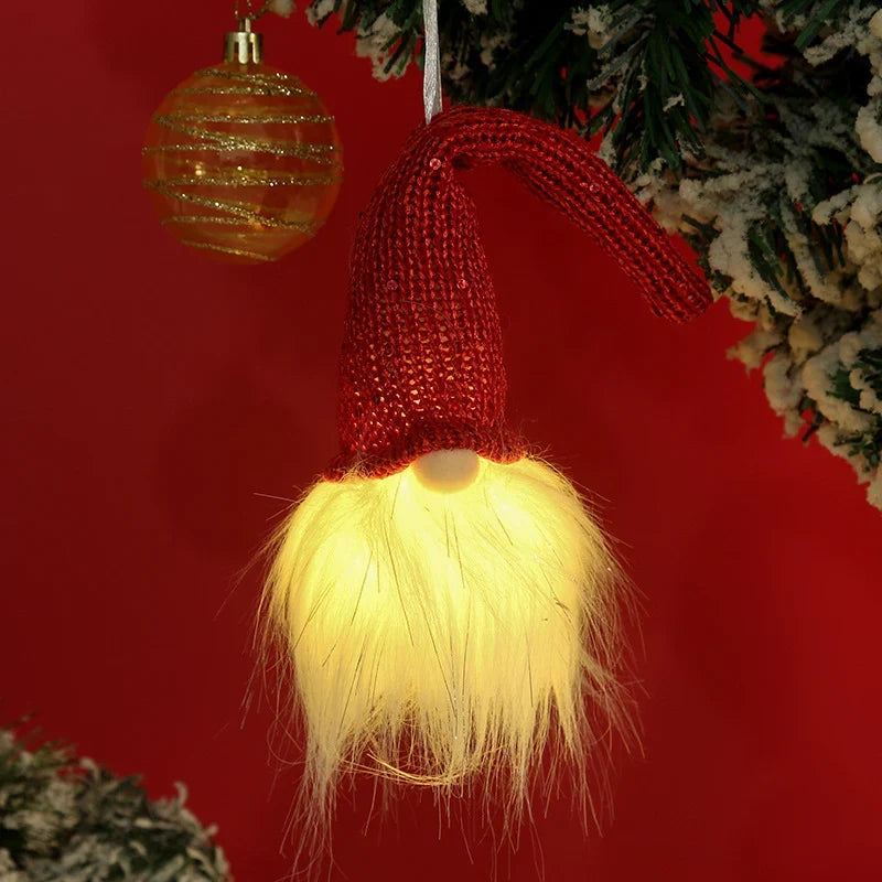 LED Hanging Decoration Glittering Santa Hat Indoor & Outdoor