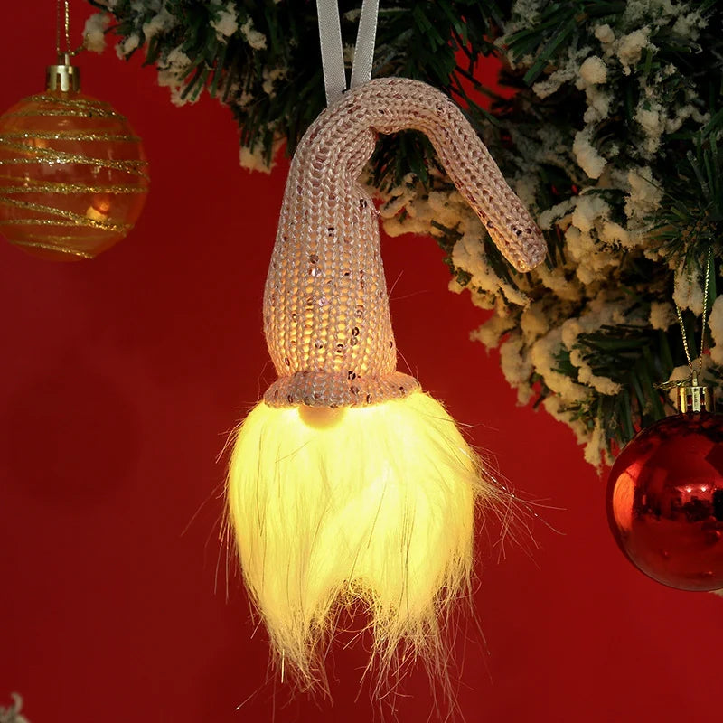 LED Hanging Decoration Glittering Santa Hat Indoor & Outdoor