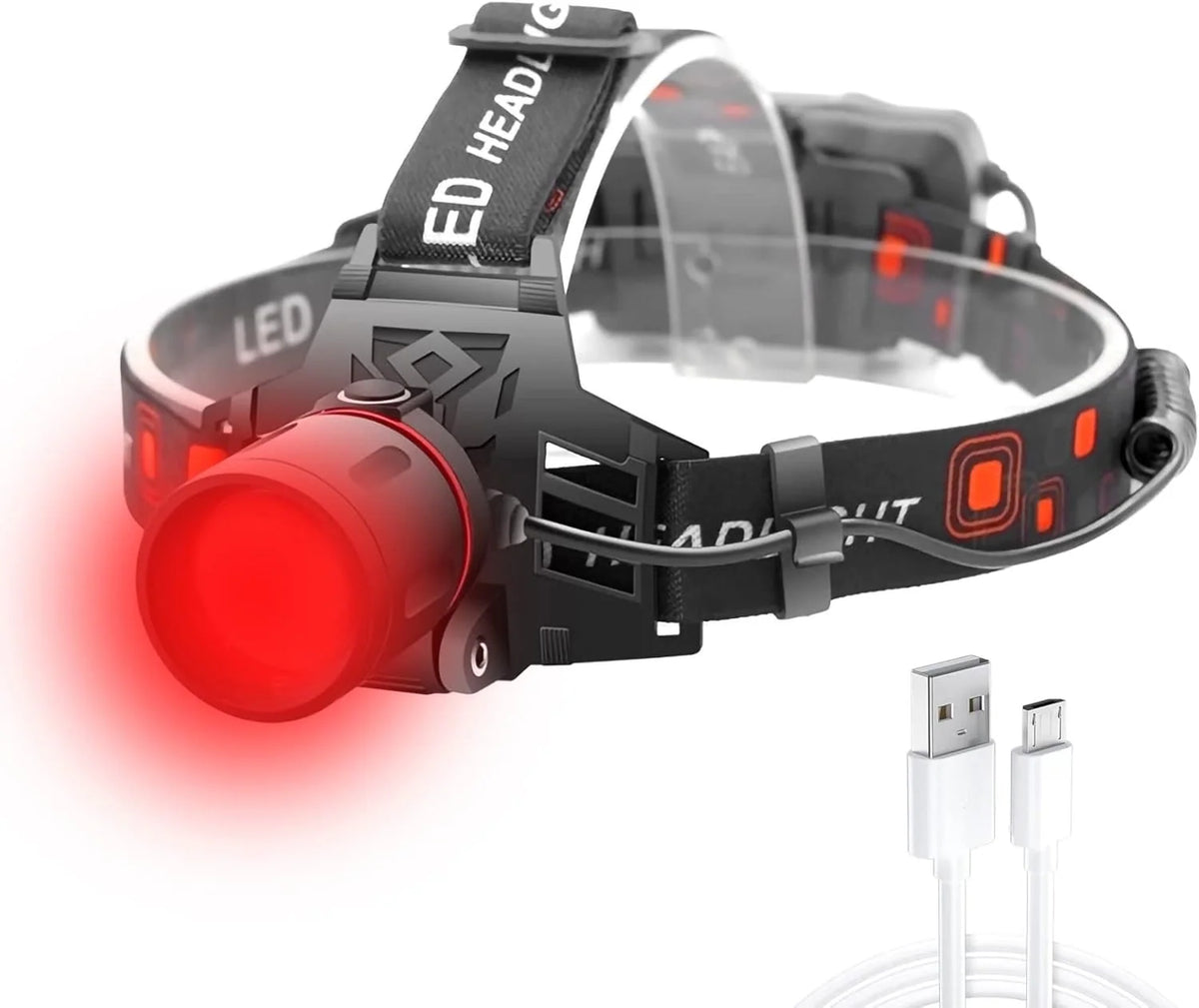 LED Headlamp 3 Light Modes USB Rechargeable