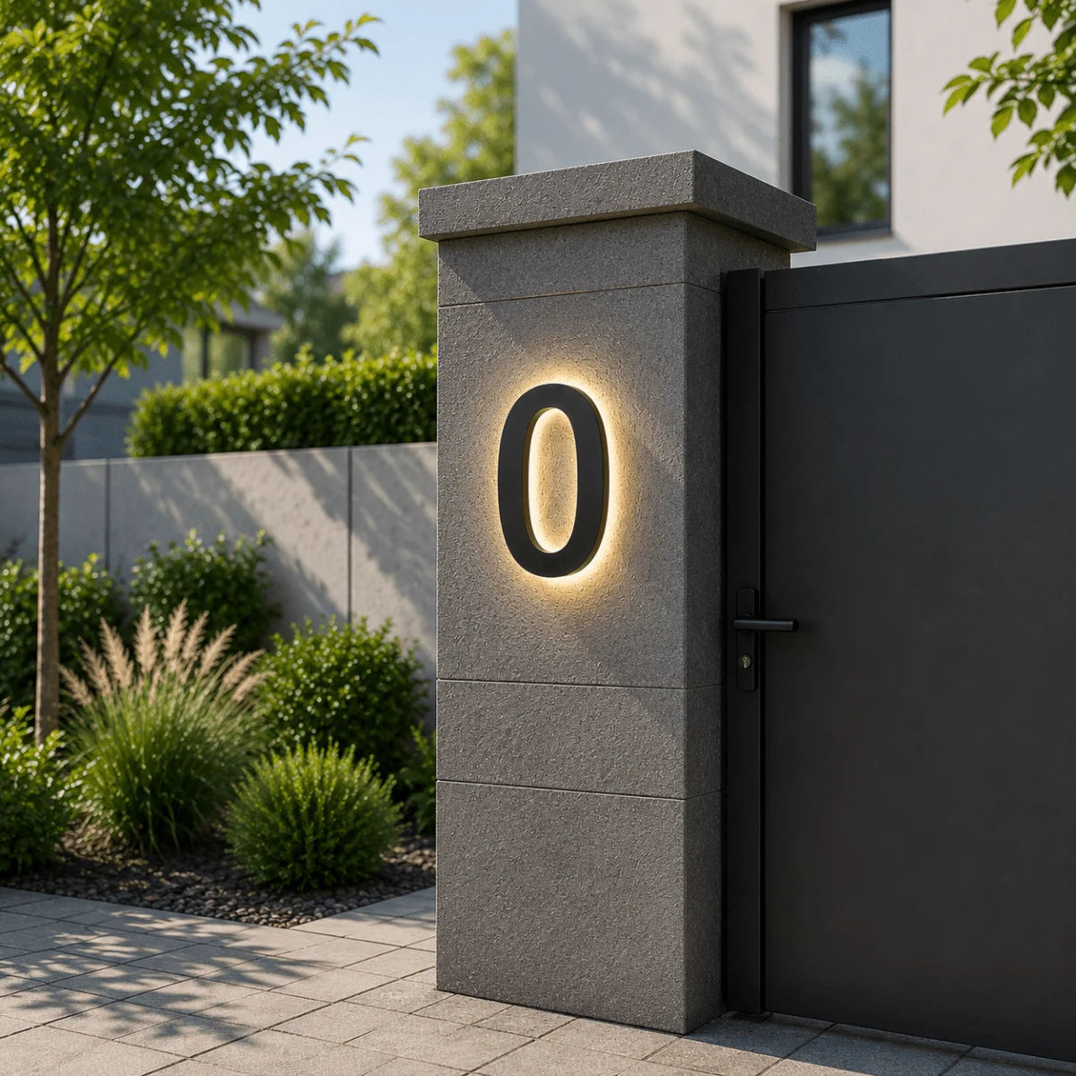 LED House Number Sign Stainless Steel Acrylic IP68 Waterproof