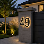 LED House Number Sign Stainless Steel Acrylic IP68 Waterproof