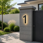 LED House Number Sign Stainless Steel Acrylic IP68 Waterproof