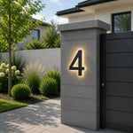 LED House Number Sign Stainless Steel Acrylic IP68 Waterproof