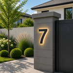LED House Number Sign Stainless Steel Acrylic IP68 Waterproof